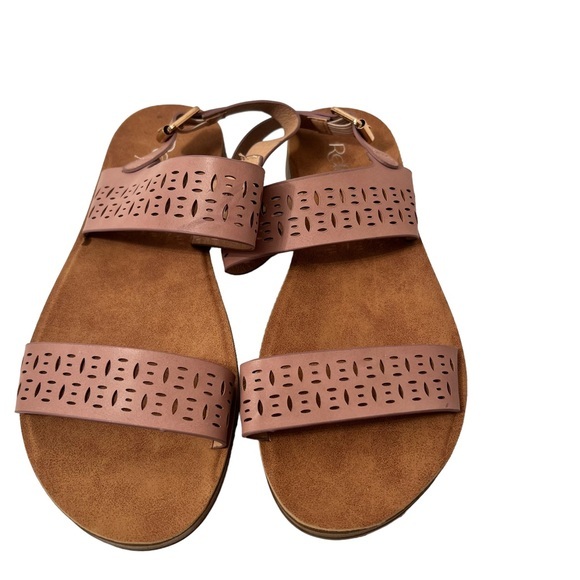 Refresh Shoes - Refresh Women’s Ashley Open Cutwork Straps  Slingback Sandals Mauve Size 8 NWOT
